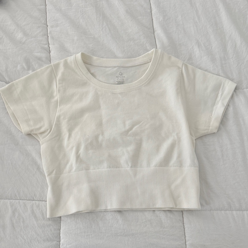 Aerie Cream Short Sleeve Tee for Kids